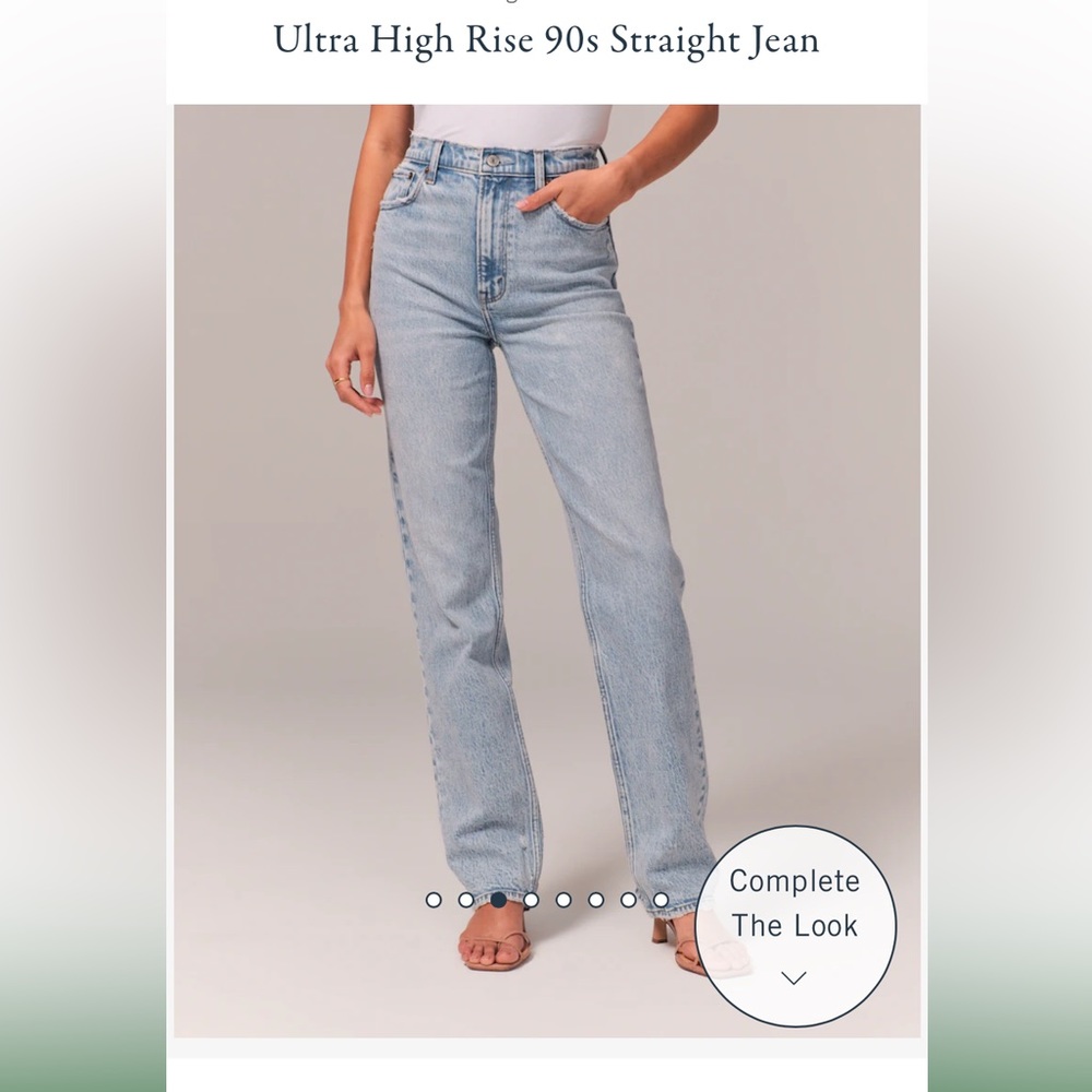 Abercrombie Ultra High Rise 90s Straight Jeans